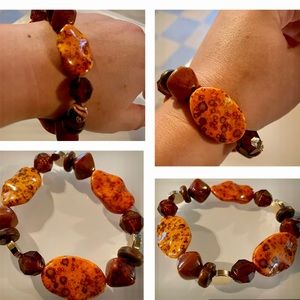 🧡Orange & 🤎Brown Speckled bracelet⭐️